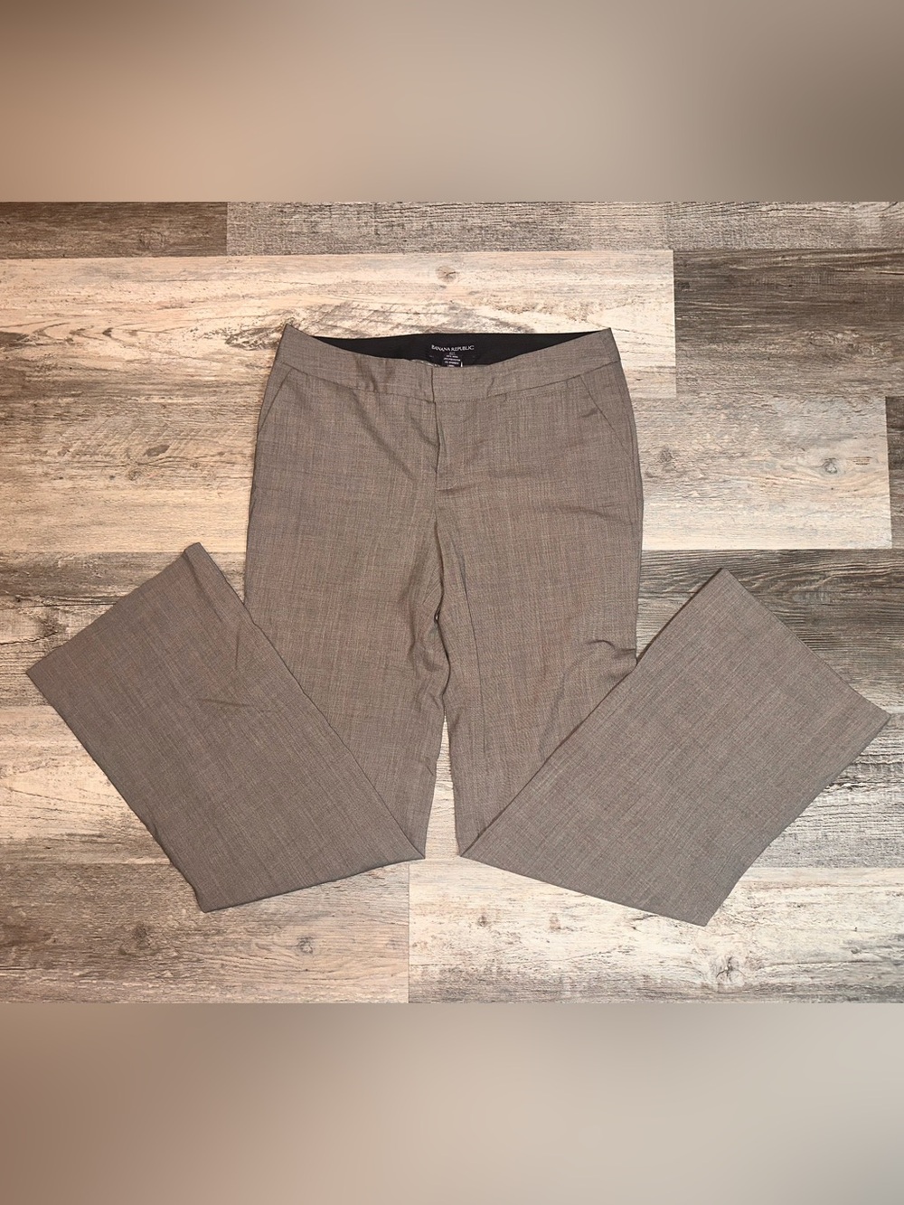 Banana Republic Gray Wool Blend Stretch Dress Pants Regular Straight 32” Inseam